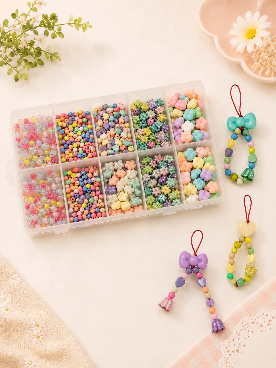 Bộ hạt xỏ dây đeo DIY