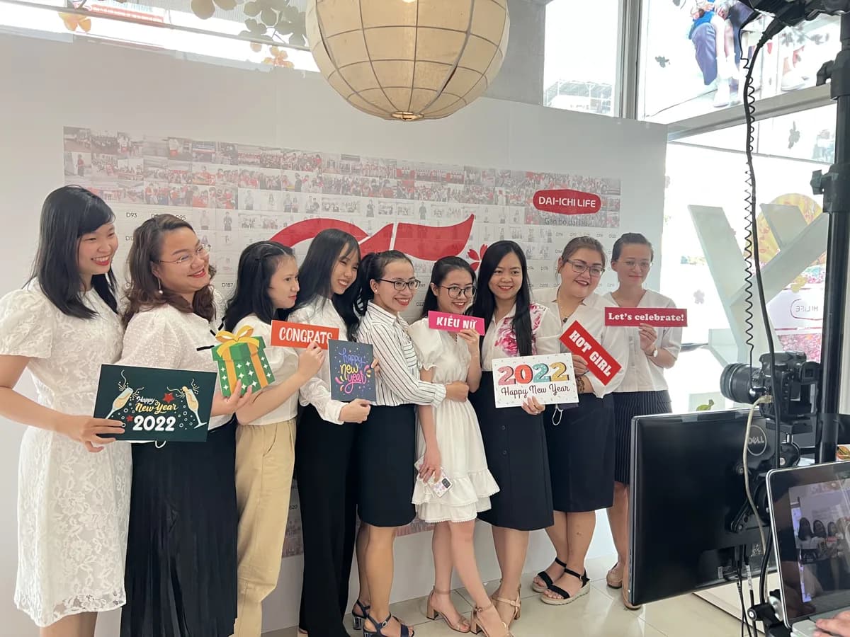 Chụp ảnh tại photobooth